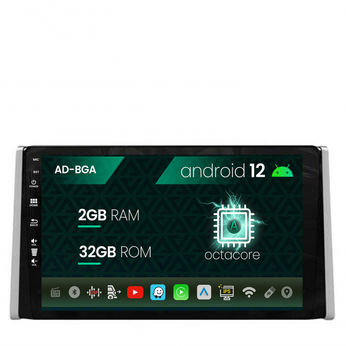 Navigatie Toyota RAV4 (2018+), Android 13, A-Octacore 2GB RAM + 32GB ROM, 9 Inch - AD-BGA9002+AD-BGRKIT098