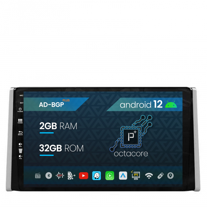 Navigatie Toyota RAV4 (2018+), Android 12, P-Octacore 2GB RAM + 32GB ROM, 9 Inch - AD-BGP9002+AD-BGRKIT098