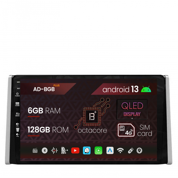 Navigatie Toyota RAV4 (2018+), Android 13, B-Octacore   6GB RAM + 128GB ROM, 9 Inch - AD-BGB9006+AD-BGRKIT098