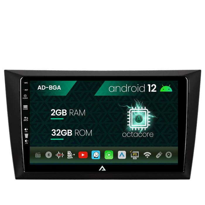 Navigatie Volkswagen Golf 6, Android 13, A-Octacore 2GB RAM + 32GB ROM, 9 Inch - AD-BGA9002+AD-BGRKIT024V2