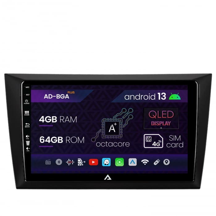 Navigatie Volkswagen Golf 6, Android 13, A-Octacore 4GB RAM + 64GB ROM, 9 Inch - AD-BGA9004+AD-BGRKIT024V2