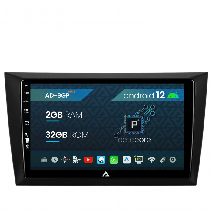 Navigatie Volkswagen Golf 6, Android 12, P-Octacore 2GB RAM + 32GB ROM, 9 Inch - AD-BGP9002+AD-BGRKIT024V2