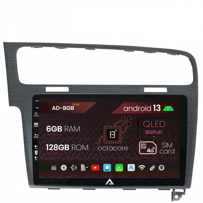 Navigatie Volkswagen Golf 7, Android 13, B-Octacore 6GB RAM + 128GB ROM, 10.1 Inch - AD-BGB10006+AD-BGRKIT023A