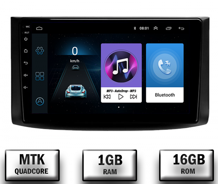 Navigatie Chevrolet Aveo (2006-2012), Android 10, P-Quadcore   1GB RAM + 16GB ROM, 9 Inch - AD-BGP9001+AD-BGRKIT245