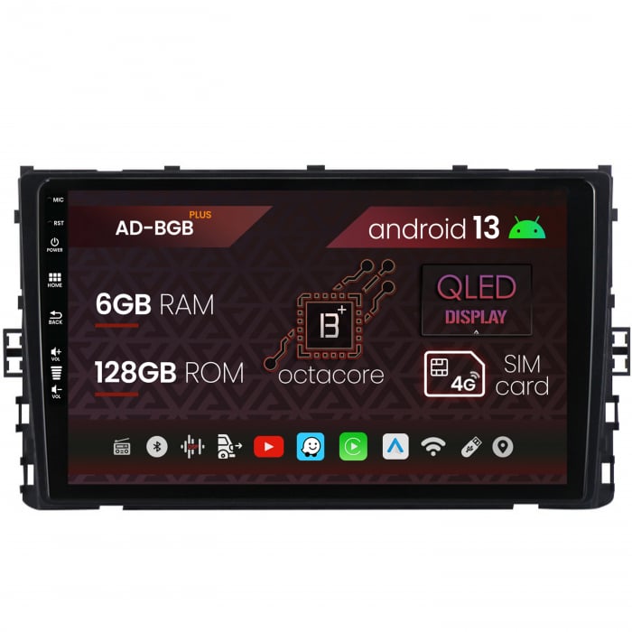 Navigatie Volkswagen T-Roc (2017+), Android 13, B-Octacore   6GB RAM + 128GB ROM, 9 Inch - AD-BGB9006+AD-BGRKIT035V2