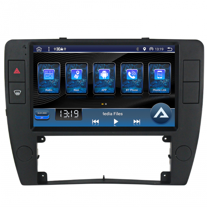 Navigatie Volkswagen Passat B5 5.5 (1996-2005), Android 12, E-Octacore 2GB RAM + 32GB ROM, 9 Inch - AD-BGE9002+AD-BGRKIT25OLD