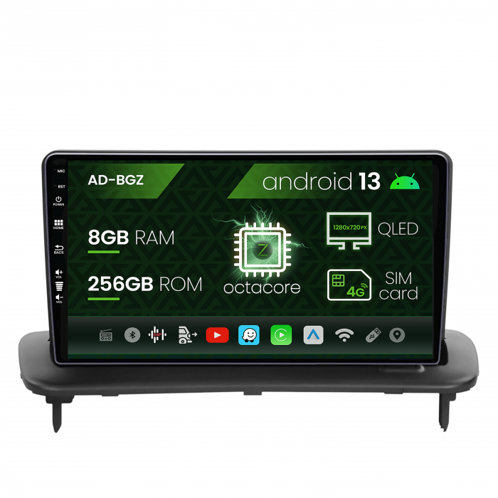 Navigatie Volvo C40 C30 S40 C70 V50 (2004-2012), Android 13, Z-Octacore   8GB RAM + 256GB ROM, 9 Inch - AD-BGZ9008+AD-BGRKIT403