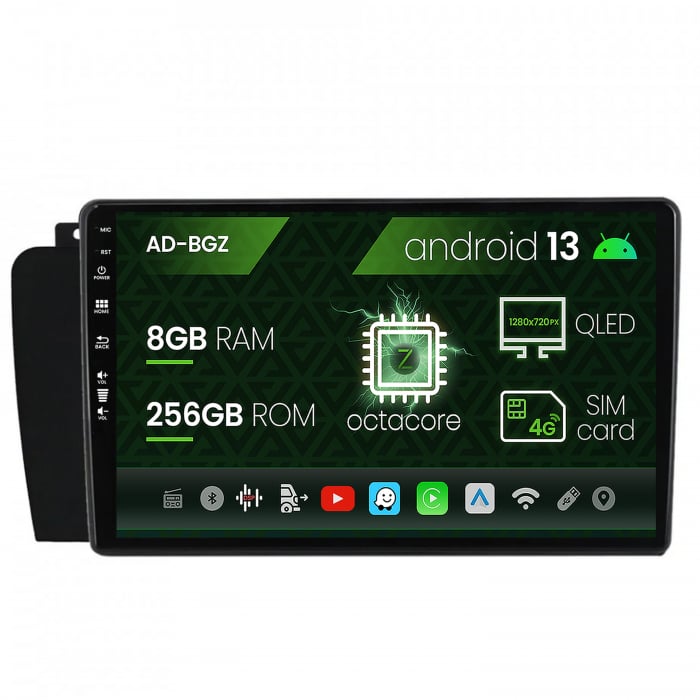 Navigatie Volvo S60 (2004-2009), Android 13, Z-Octacore 8GB RAM + 256GB ROM, 9 Inch - AD-BGZ9008+AD-BGRKIT401V2