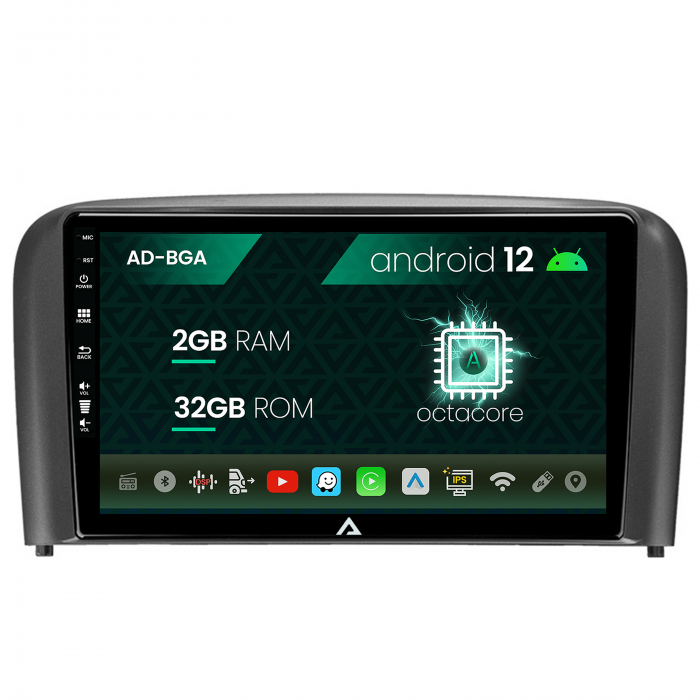 Navigatie Volvo S80 (1998-2004), Android 13, A-Octacore 2GB RAM + 32GB ROM, 9 Inch - AD-BGA9002+AD-BGRKIT404