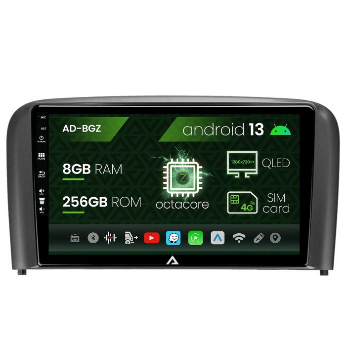 Navigatie Volvo S80 (1998-2004), Android 13, Z-Octacore   8GB RAM + 256GB ROM, 9 Inch - AD-BGZ9008+AD-BGRKIT404