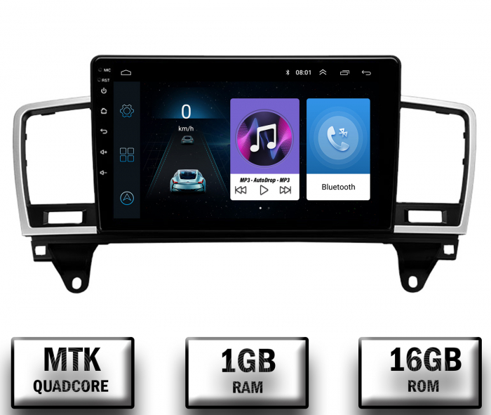 Navigatie Mercedes Benz ML W166 NTG 4.5 (2012-2015), Android 10, P-Quadcore   1GB RAM + 16GB ROM, 9 Inch - AD-BGP9001+AD-BGRKIT411