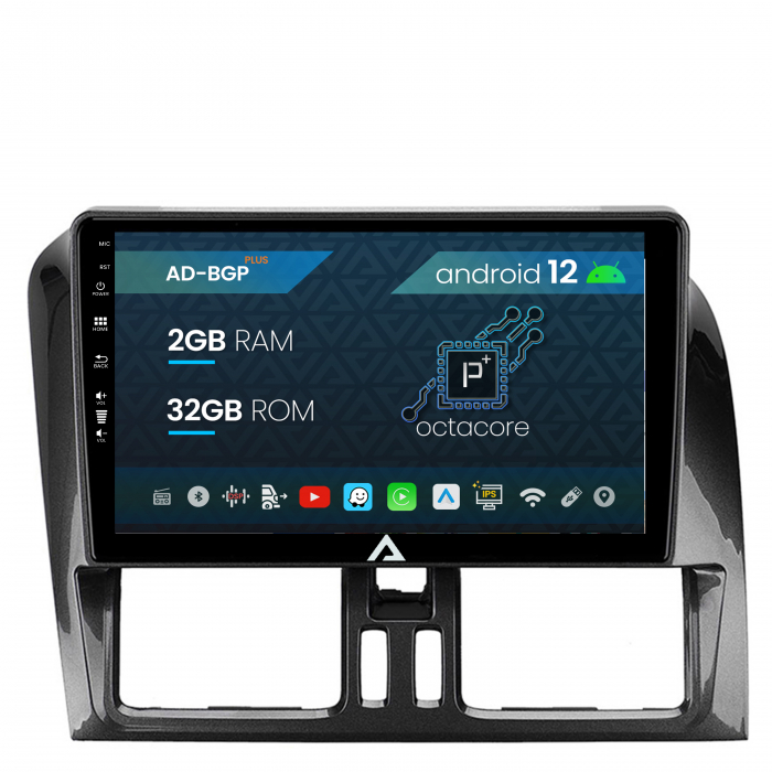 Navigatie Volvo XC60 (2008-2013), Android 12, P-Octacore 2GB RAM + 32GB ROM, 9 Inch - AD-BGP9002+AD-BGRKIT400V2