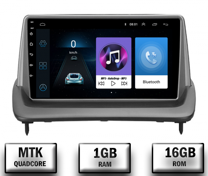 Navigatie Volvo C40 C30 S40 C70 V50 (2004-2012), Android 10, P-Quadcore   1GB RAM + 16GB ROM, 9 Inch - AD-BGP9001+AD-BGRKIT403