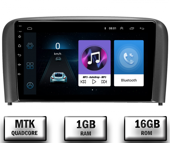 Navigatie Volvo S80 (1998-2004), Android 10, P-Quadcore   1GB RAM + 16GB ROM, 9 Inch - AD-BGP9001+AD-BGRKIT404