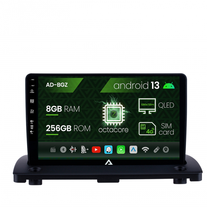 Navigatie Volvo XC90 (2002-2014), Android 13, Z-Octacore 8GB RAM + 256GB ROM, 9 Inch - AD-BGZ9008+AD-BGRKIT402