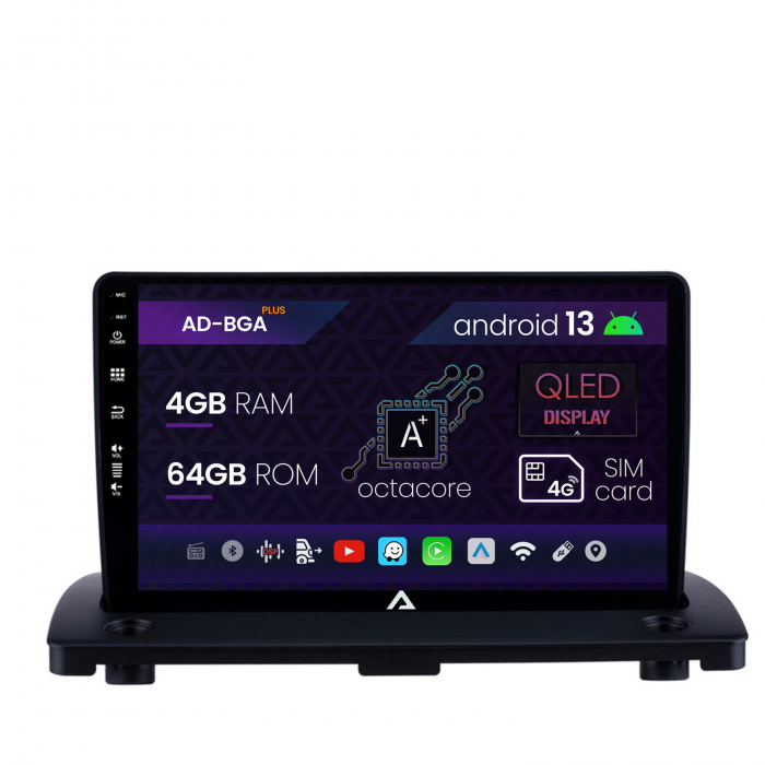 Navigatie Volvo XC90 (2002-2014), Android 13, A-Octacore 4GB RAM + 64GB ROM, 9 Inch - AD-BGA9004+AD-BGRKIT402