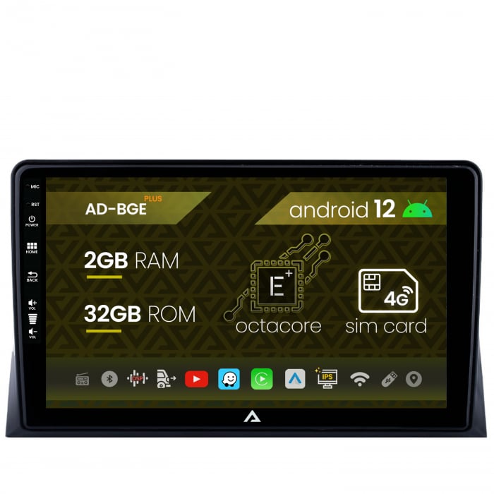 Navigatie VW Multivan T5 (2003-2015), Android 12, E-Octacore 2GB RAM + 32GB ROM, 9 Inch - AD-BGE9002+AD-BGRKIT025T5