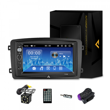 Navigații auto dedicate - [KIT] MP5 Player pentru Mercedes Benz, WinCE, Bluetooth, USB, CardSD, Camera Marsarier, Auxiliar, Mirrorlink, Touchscreen - AD-BGP7010B+AD-BGRBE014