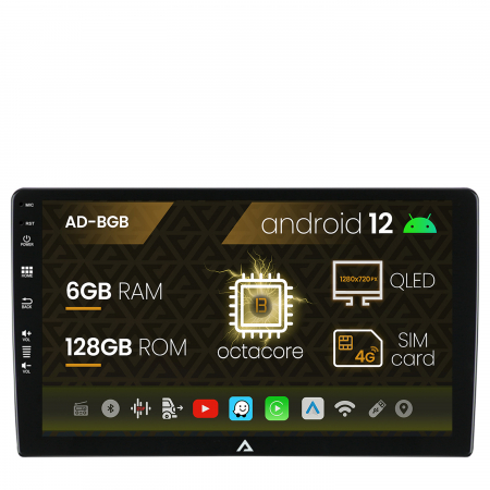 Navigații universale 2DIN - Navigatie All-in-one Universala, Android 13, B-Octacore / 6GB RAM + 128GB ROM, 10.1 Inch - AD-BGB10006