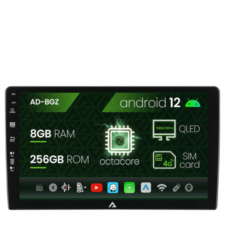 Navigații auto universale - Navigatie All-in-one Universala, Android 13, Z-Octacore / 8GB RAM + 256GB ROM, 10.1 Inch - AD-BGZ10008