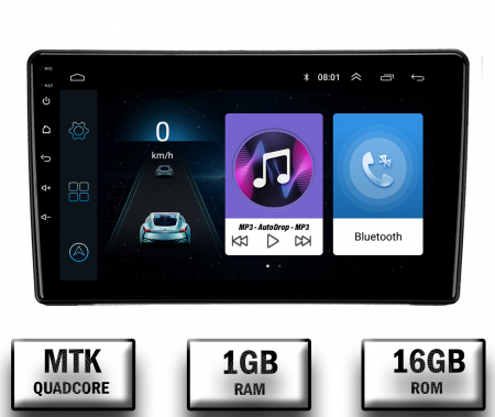 Navigații auto universale - Navigatie All-in-one Universala, Android 10, P-Quadcore / 1GB RAM + 16GB ROM, 9 Inch - AD-BGP9001