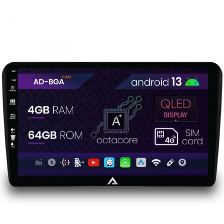 Navigații auto dedicate - Navigatie Audi A3/ S3/ RS3, Android 13, A-Octacore / 4GB RAM + 64GB ROM, 9 Inch - AD-BGA9004+AD-BGRKIT424