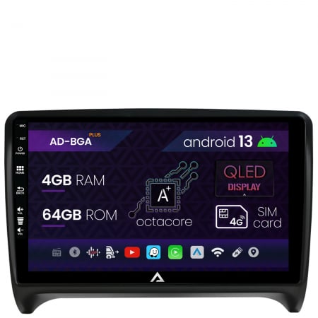 Audi - Navigatie Audi TT, Android 13, A-Octacore / 4GB RAM + 64GB ROM, 9 Inch - AD-BGA9004+AD-BGRKIT426
