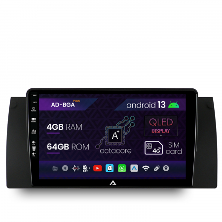 BMW - Navigatie BMW E39/E53/E38, Android 13, A-Octacore / 4GB RAM + 64GB ROM, 9 Inch - AD-BGA9004+AD-BGRKIT396