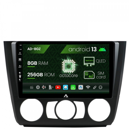 BMW - Navigatie BMW Seria 1 E87 (2007-2011), Clima Manuala, Android 13, Z-Octacore / 8GB RAM + 256GB ROM, 9 Inch - AD-BGZ9008+AD-BGRKIT398