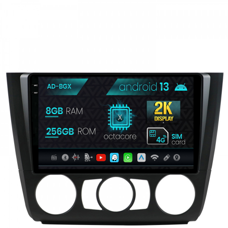 BMW - Navigatie BMW Seria 1 E87 (2007-2011), Clima Manuala, Android 13, X-Octacore / 8GB RAM + 256GB ROM, 9.5 Inch - AD-BGX9008+AD-BGRKIT398