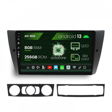 BMW - Navigatie BMW Seria 3 E90, E91, E92, Android 13, Z-Octacore / 8GB RAM + 256GB ROM, 9 Inch - AD-BGZ9008+AD-BGRKIT391