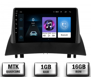 Navigații auto dedicate - Navigatie Renault Megane 2 (2002-2009), Android 10, P-Quadcore / 1GB RAM + 16GB ROM, 9 Inch - AD-BGP9001+AD-BGRKIT371