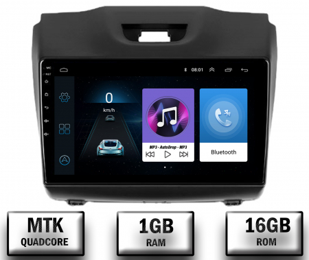 Isuzu - Navigatie Isuzu D-MAX (2015+), Android 10, P-Quadcore / 1GB RAM + 16GB ROM, 9 Inch - AD-BGP9001+AD-BGRKIT311