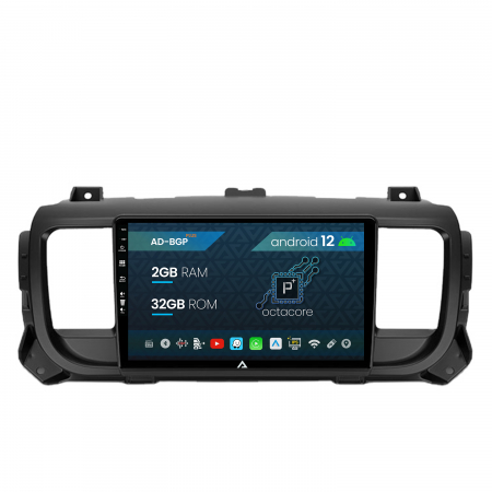 Navigații auto dedicate - Navigatie Citroen Jumpy / Peugeot Expert (2017-2021), Android 12, P-Octacore / 2GB RAM + 32GB ROM, 9 Inch - AD-BGP9002+AD-BGRKIT348