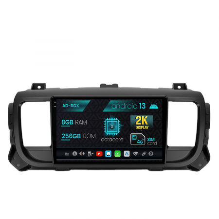 Citroen - Navigatie Citroen Jumpy (2017+), Android 13, X-Octacore / 8GB RAM + 256GB ROM, 9.5 Inch - AD-BGX9008+AD-BGRKIT348