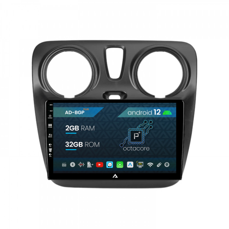 Dacia - Navigatie Dacia Dokker / Lodgy, Android 12, P-Octacore / 2GB RAM + 32GB ROM, 9 Inch - AD-BGP9002+AD-BGRKIT376V2