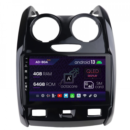 Navigații auto dedicate - Navigatie Dacia Duster (2015-2020), Android 13, A-Octacore / 4GB RAM + 64GB ROM, 9 Inch - AD-BGA9004+AD-BGRKIT366V2
