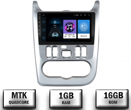 Navigații auto dedicate - Navigatie Dacia Logan / Duster / Sandero (2009-2013), Android 10, P-Quadcore / 1GB RAM + 16GB ROM, 9 Inch - AD-BGP9001+AD-BGRKIT367
