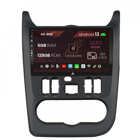 Dacia - Navigatie Dacia Logan / Duster / Sandero 2009-2013, Android 13, A-Octacore / 4GB RAM + 64GB ROM, 9 Inch - AD-BGA9004+AD-BGRKIT367B