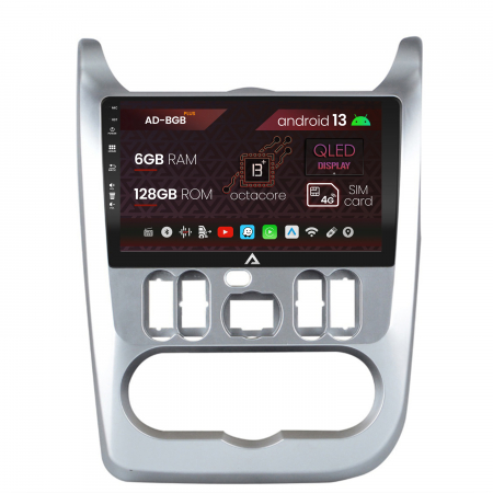Navigații auto dedicate - Navigatie Dacia Logan / Duster / Sandero (2009-2013), Android 13, B-Octacore / 6GB RAM + 128GB ROM, 9 Inch - AD-BGB9006+AD-BGRKIT367