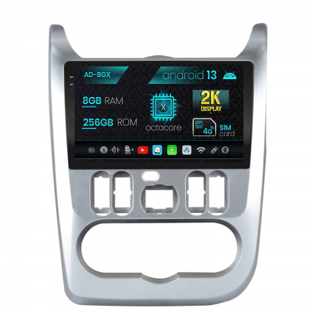 Dacia - Navigatie Dacia Logan, Duster, Sandero (2009-2013), Android 13, X-Octacore / 8GB RAM + 256GB ROM, 9.5 Inch - AD-BGX9008+AD-BGRKIT367