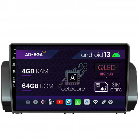 Logan 2021 - &#62;&#62; - Navigatie Dacia Sandero (2021-Prezent), Android 13, A-Octacore / 4GB RAM + 64GB ROM, 10.1 Inch - AD-BGA10004+AD-BGRKIT366V3