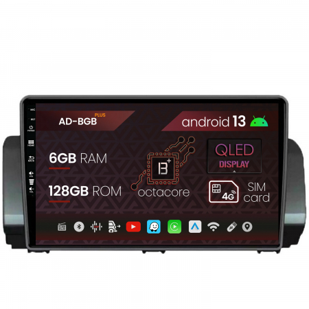 Logan 2021 - &#62;&#62; - Navigatie Dacia Sandero (2021-Prezent), Android 13, B-Octacore / 6GB RAM + 128GB ROM, 10.1 Inch - AD-BGB10006+AD-BGRKIT366V3
