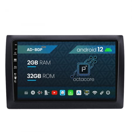 Navigații auto dedicate - Navigatie Fiat Stilo, Android 12, P-Octacore / 2GB RAM + 32GB ROM, 9 Inch - AD-BGP9002+AD-BGRKIT356V2