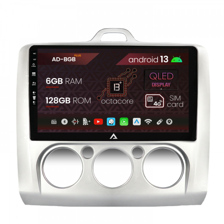 Navigații auto dedicate - Navigatie Focus MK2 2004-2011, Clima Manuala, Android 13, B-Octacore / 6GB RAM + 128GB ROM, 9 Inch - AD-BGB9006+AD-BGRKIT112