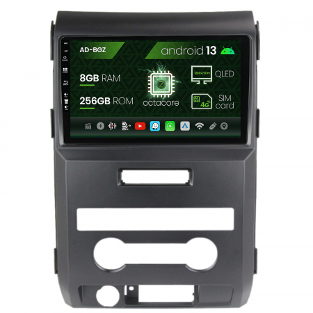 F150 2008-2014 - Navigatie Ford F150 (2008-2014), Android 13, Z-Octacore / 8GB RAM + 256GB ROM, 9 Inch - AD-BGZ9008+AD-BGRKIT138