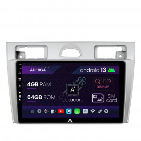 Ford - Navigatie Ford Fiesta (2002-2008), Android 13, A-Octacore / 4GB RAM + 64GB ROM, 9 inch - AD-BGA9004+AD-BGRKIT143