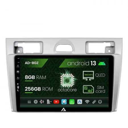 Navigații auto dedicate - Navigatie Ford Fiesta (2002-2008), Android 13, Z-Octacore / 8GB RAM + 256GB ROM, 9 Inch - AD-BGZ9008+AD-BGRKIT143