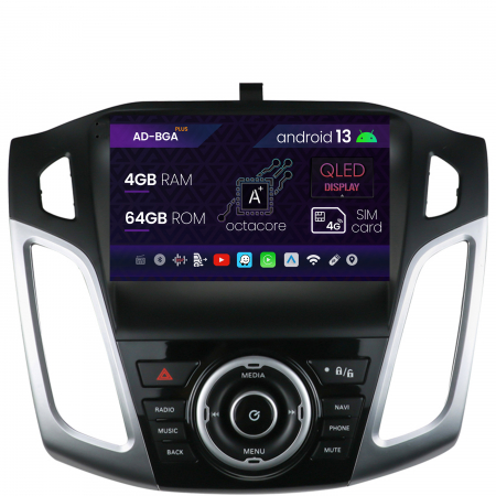 Navigații auto dedicate - Navigatie Ford Focus 3 (2011-2019), Android 13, A-Octacore / 4GB RAM + 64GB ROM, 9 Inch - AD-BGA9004+AD-BGRKIT144