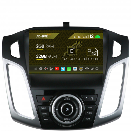 Navigații auto dedicate - Navigatie Ford Focus 3 (2011-2019), Android 12, E-Octacore / 2GB RAM + 32GB ROM, 9 Inch - AD-BGE9002+AD-BGRKIT144